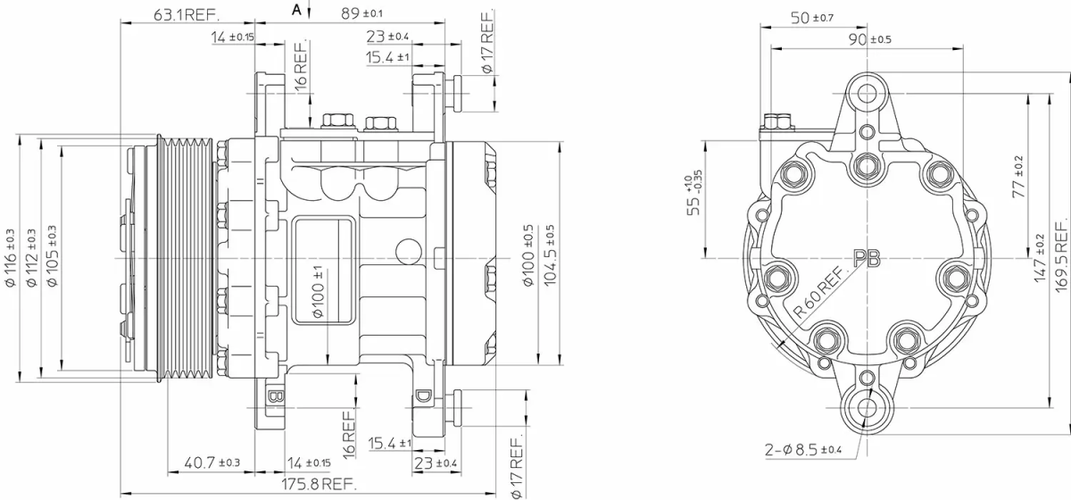 7176 Dimensions